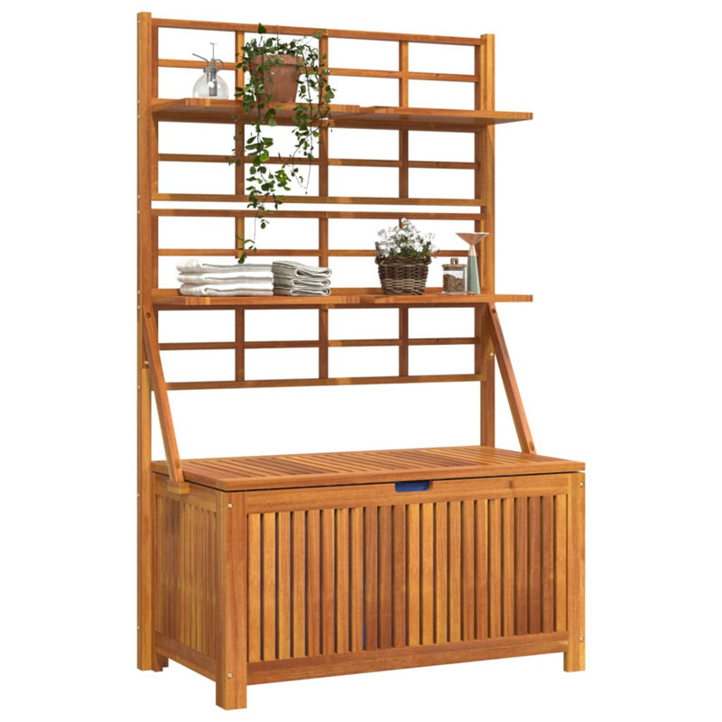 VidaXL Acacia Solid Wood Deck Box in Brown Wayfair